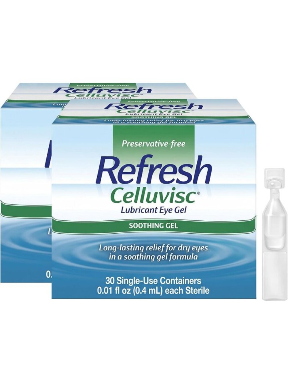 Hydrating Eye Gel for Dry Eyes, Preservative-Free, 60 Single-Use Drops